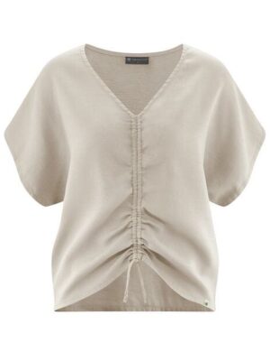 HempAge Geraffte Sommerbluse Hanf/Biobaumwolle