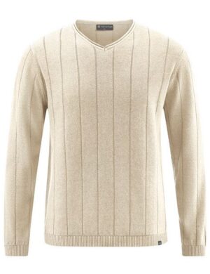 HempAge Gestreifter Strickpullover Hanf/Biobaumwolle Normal Fit