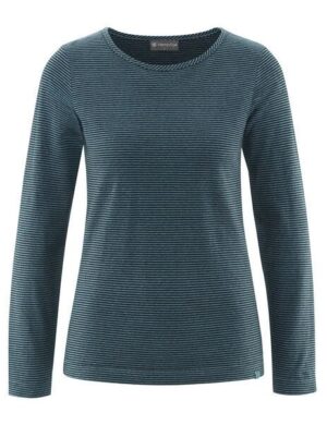 HempAge Gestreiftes Langarm Shirt Hanf/Biobaumwolle