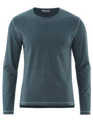 HempAge Herren Langarmshirt gestreift Hanf/Biobaumwolle
