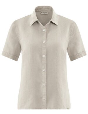 HempAge Kurzarmbluse Damen 100% Hanf