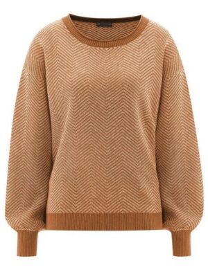 Hempage Moderner Jacquard Pullover Hanf/Biobaumwolle