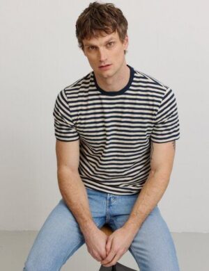 Herren T-Shirt aus Bio-Baumwolle – DELONIX STRIPES – recolution