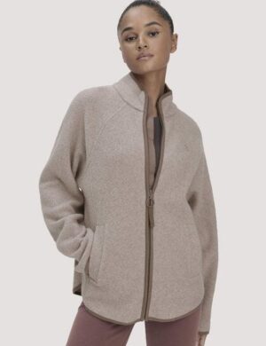 hessnatur Fleece Jacke Relaxed ACTIVE LIGHT aus Bio-Baumwolle