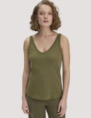 hessnatur Jersey Top Regular Leinen und reiner Bio-Baumwolle