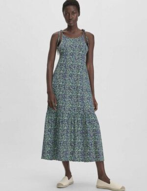 hessnatur Print Jersey Kleid Midi Relaxed aus reiner Bio-Baumwolle