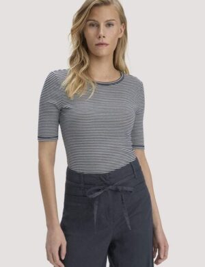 hessnatur Softrib Streifen T-Shirt Fitted aus Bio-Baumwolle und TENCEL Modal