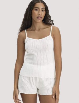 hessnatur Spaghetti Top Regular PURE POINTELLE aus reiner Bio-Baumwolle