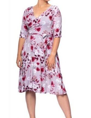 Ingoria AVA wendbares Wickelkleid Langarm-Arm mit schwingendem Rock (Print)