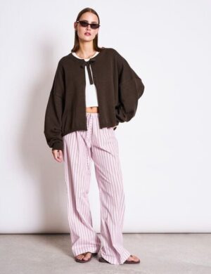 JAN N JUNE Lockerer Cardigan mit Bindedetail ZEA GOTS