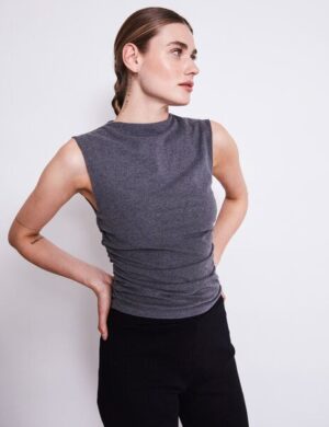 JAN N JUNE Top RAFO soft dark grey GOTS