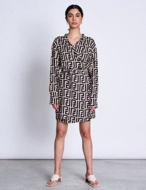 JAN N JUNE Wickelkleid OFELIA Meander Print