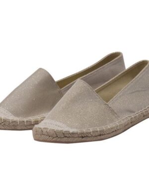 Japanwelt Espadrilles Damen Espadrilles Glitzer Canvas Slipper Sommerlatschen ALS Abendschuh