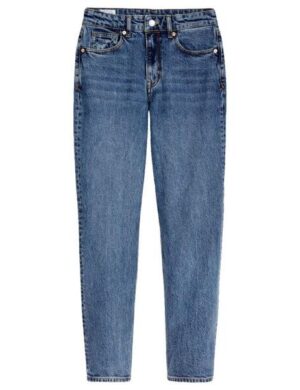 Kings Of Indigo Caroline Cropped Stretch Mid Rise Tapered Eco Xavier Blue Marble