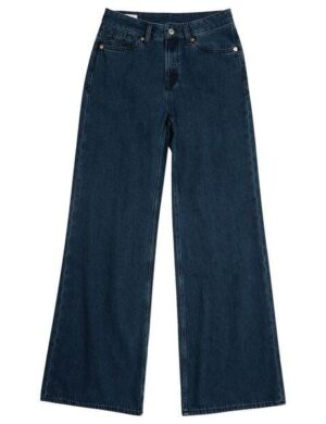 Kings Of Indigo Jane Mid rise Relaxed flare Alex Dark Worn