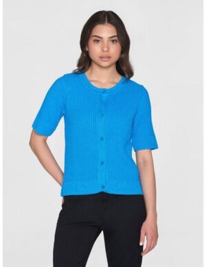 KnowledgeCotton Apparel Gestrickter Kurzarm Cardigan aus Bio-Baumwolle und Modal