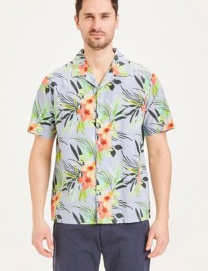 KnowledgeCotton Apparel KCA Hemd wave cuban collar