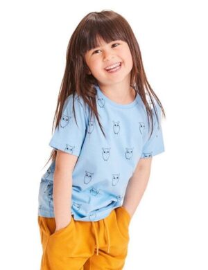 KnowledgeCotton Apparel Kinder T-Shirt Owl Bio-Baumwolle