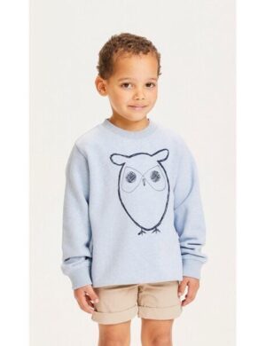 KnowledgeCotton Apparel KnowledgeCotton Kinder Sweatshirt Owl reine Bio-Baumwolle