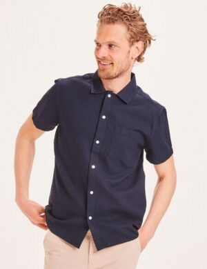 KnowledgeCotton Apparel Larch Waffle Shortsleeve Hemd