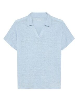 KnowledgeCotton Apparel Poloshirt BAT SLEEVE aus Bio-Leinen