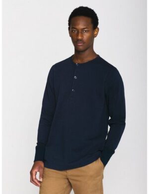 KnowledgeCotton Apparel Sweatshirt – BO long sleeve henley – aus Bio-Baumwolle