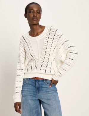 LANIUS Ajour Pullover aus Bio-Baumwolle