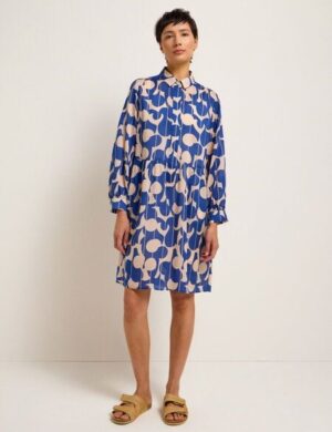 LANIUS Hemdblusenkleid Print Graphic Dots aus TENCEL Lyocell