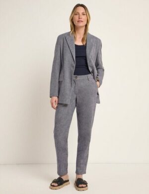 LANIUS Hose mit Bundfalte (GOTS) aus Bio-Baumwolle und Leinen