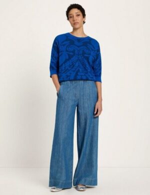 LANIUS Jacquard Pullover mit 3/4 Arm