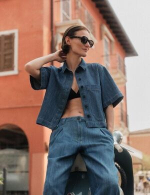 LANIUS Jeansshirt (GOTS) aus Bio-Baumwolle