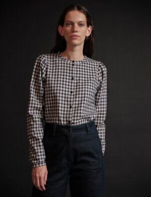 LANIUS Karo Bluse aus Bio-Baumwolle & LENZING ECOVERO