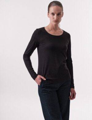 LANIUS Langarmshirt aus Bio-Baumwolle