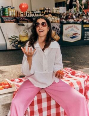 LANIUS Oversizebluse (GOTS) aus Bio-Leinen