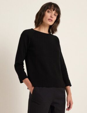 LANIUS Pullover in Punto Milano aus Bio-Baumwolle