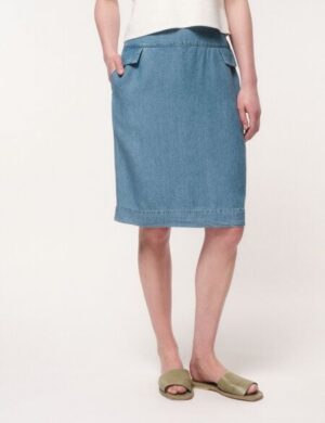 LANIUS Sommerlicher Rock aus TENCEL & Leinen