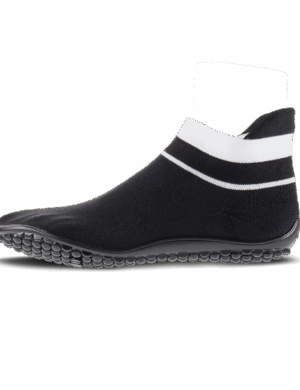 Leguano - Sneaker Hüttenschuh Schwarz, Weißer Bund - Barfußschuh Sneaker