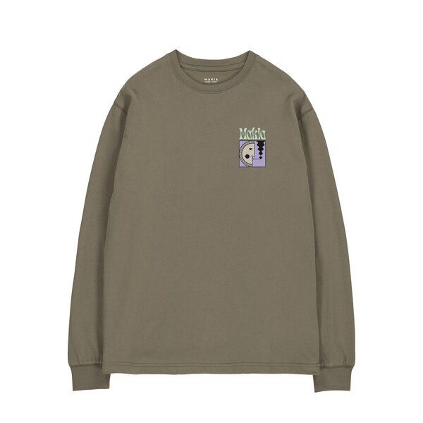 Makia Longsleeve für Männer Crescent - Dark Olive Makia Longsleeve für Männer Crescent - Dark Olive