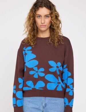 Mazine Baumwollstrickpullover Floral