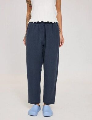 Mazine Hose - Straight Leg Linen Pants - aus 100% Leinen