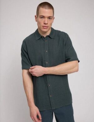 Mazine Kurzarm Hemd aus 100% Leinen
