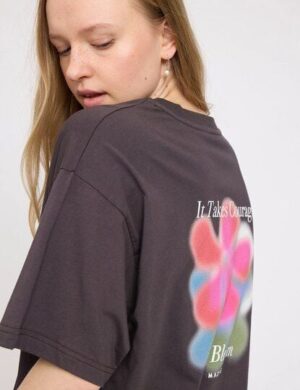 Mazine T-Shirt mit Courage Backprint - aus Biobaumwolle