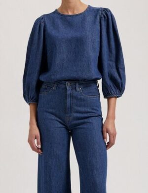 MUD Jeans Damen Hemd Gloria - Stone Indigo