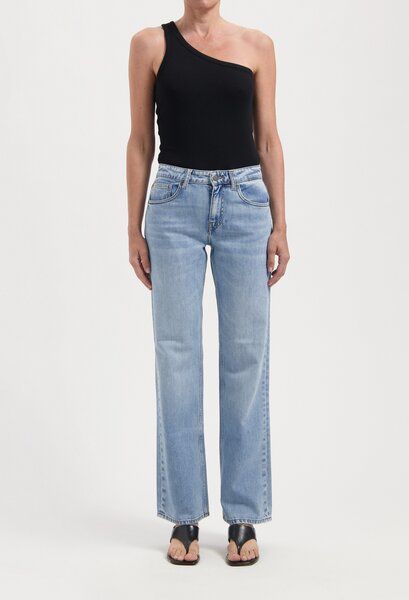 MUD Jeans Damen Jeans Carry Mid Straight - Light Stone Vintage MUD Jeans Damen Jeans Carry Mid Straight - Light Stone Vintage