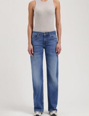 MUD Jeans Damen Jeans Loose Fit Cleo – Old Stone