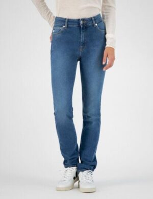 MUD Jeans Damen Jeans Regular Swan – Authentic Indigo – rcy