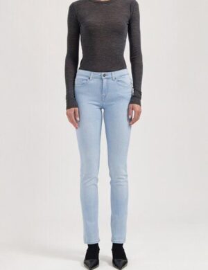 MUD Jeans Damen Jeans Slim Fit Faye – Sunny Stone