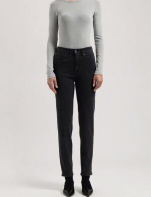 MUD Jeans Damen Jeans Tapered Mams – Stone