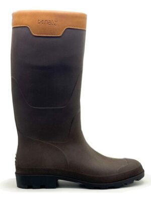 Veganer Gummistiefel nat-2 Prime Bully coffee brown aus Kaffeesatz und Kork
