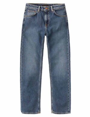 Nudie Jeans Damen Jeans – Straight Sally – aus einem Baumwolle/Elasthan Mix